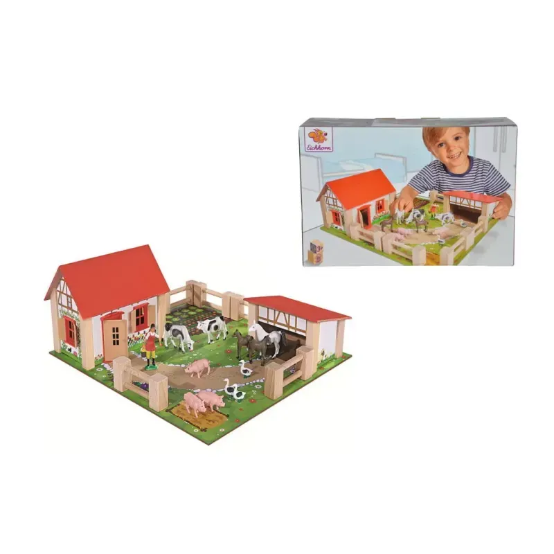 Jucarii, Copii si Bebe - Jucarii si jocuri - Jucarii & jocuri educative - Jucarii interactive - Ferma 38x35 cm cu 21 de accesorii - Infinity.ro