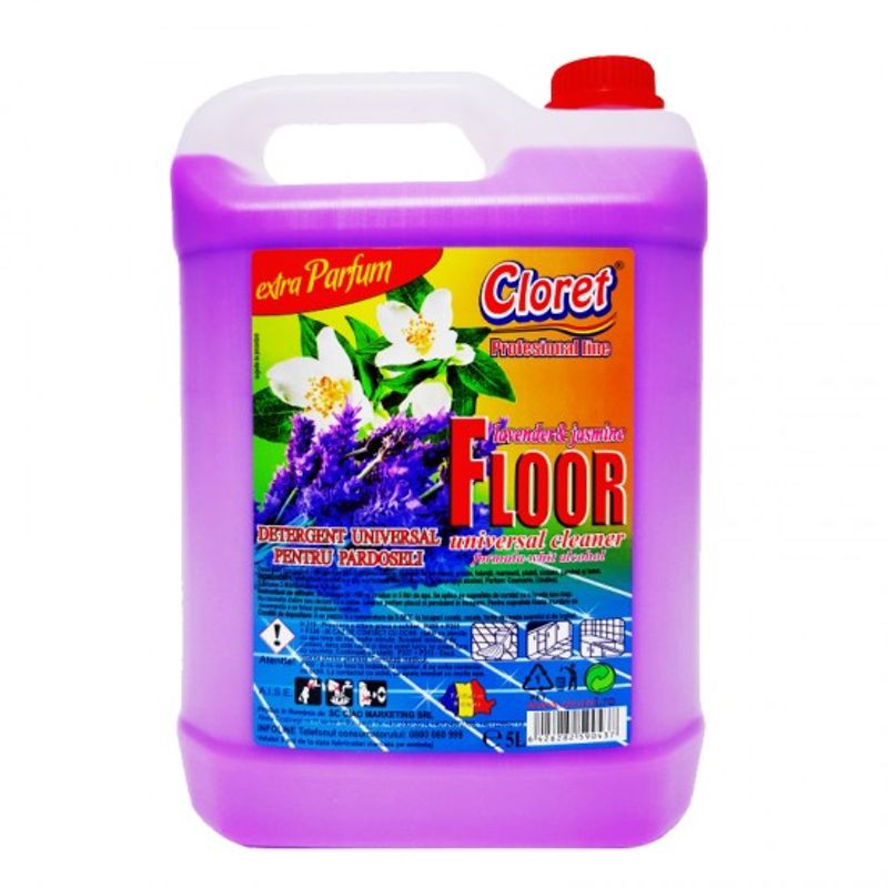 Casa si Gradina - Constructii - Materiale constructii - Solutii tratare suprafete - Detergent pardoseli, cloret, lavanda, 5 L - Infinity.ro