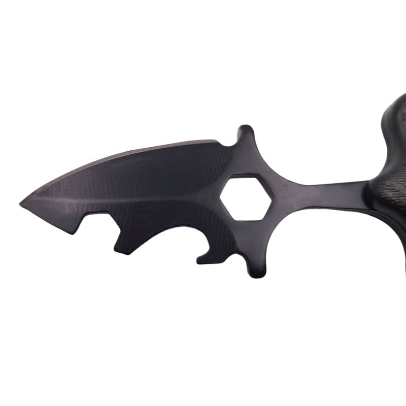 Sport si Outdoor - Camping - Cutite, bricege si accesorii - Cutite si bricege - Cutit tactic de vanatoare IdeallStore®, Broken Spear, 8 cm, negru, teaca cu prindere curea - Infinity.ro