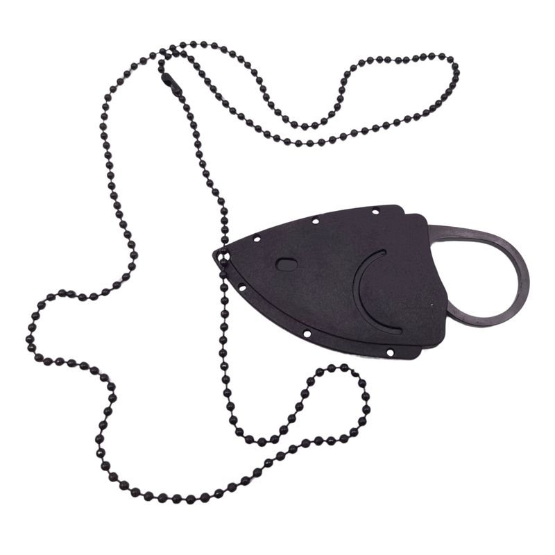 Sport si Outdoor - Camping - Cutite, bricege si accesorii - Cutite si bricege - Cutit tactic de vanatoare IdeallStore®, Broken Spirit, 8 cm, negru, teaca cu lant inclusa - Infinity.ro