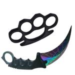 Sport si Outdoor - Sporturi de contact - Produse autoaparare - Set Box autoaparare si Cutit Karambit, 18.5 cm IdeallStore® , otel inoxidabil - Infinity.ro