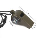 Sport si Outdoor - Camping - Accesorii camping si drumetii - Set 2 fluiere 3 in 1 IdeallStore® cu busola si termometru , 6 cm , verde - Infinity.ro