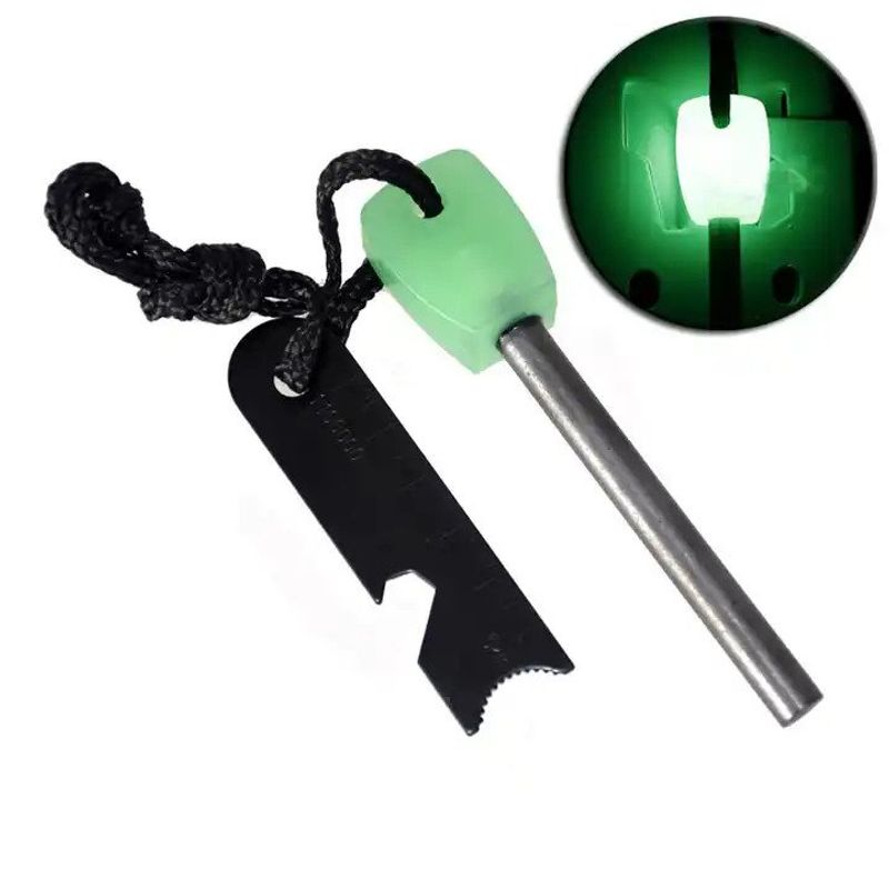 Sport si Outdoor - Camping - Accesorii camping si drumetii - Set Amnar pentru camping si Fluier IdeallStore®, Ultimate Survival, otel inoxidabil, 11 cm - Infinity.ro