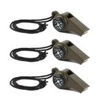 Sport si Outdoor - Camping - Accesorii camping si drumetii - Set 3 fluiere 3 in 1  IdeallStore® cu busola si termometru , 6 cm , verde - Infinity.ro