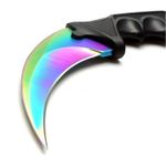 Sport si Outdoor - Sporturi de contact - Produse autoaparare - Set Box autoaparare si Cutit karambit Rainbow , 18.5 cm IdeallStore® , otel inoxidabil - Infinity.ro