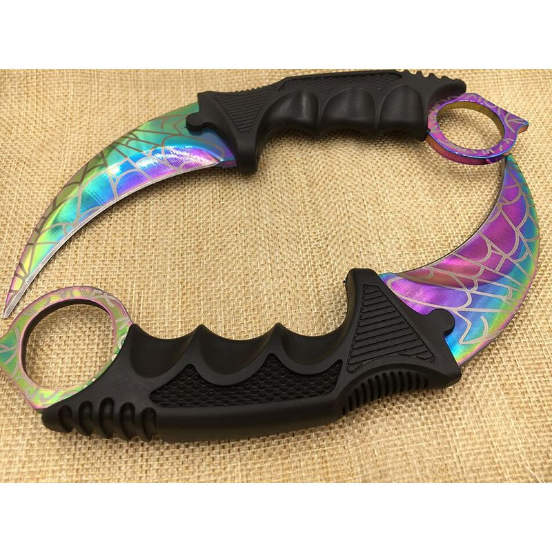Sport si Outdoor - Sporturi de contact - Produse autoaparare - Set Box autoaparare si Cutit Karambit, 18.5 cm IdeallStore® , otel inoxidabil - Infinity.ro