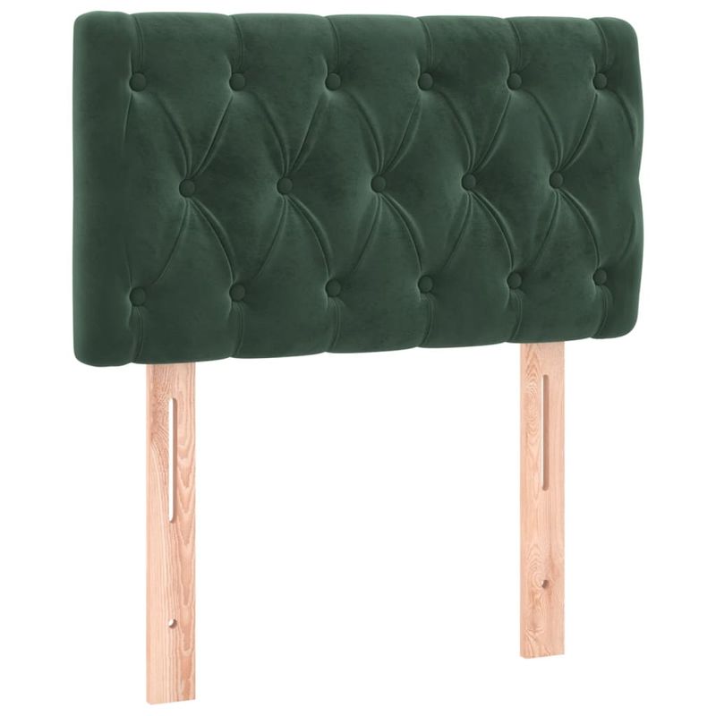 Casa si Gradina - Mobilier - Paturi si accesorii - Paturi - Pat box spring cu saltea, verde inchis, 80x200 cm, catifea - Infinity.ro
