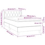 Casa si Gradina - Mobilier - Paturi si accesorii - Paturi - Pat box spring cu saltea, verde inchis, 80x200 cm, catifea - Infinity.ro