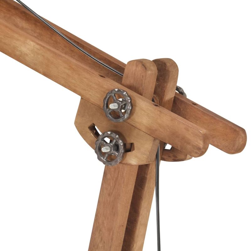 Casa si Gradina - Corpuri si surse de iluminat - Veioze si lampi - Lampi de veghe - Lampa de podea, alama, lemn masiv de mango, E27 - Infinity.ro