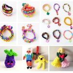 Jucarii, Copii si Bebe - Jucarii si jocuri - Jucarii & jocuri educative - Seturi de artizanat - Set creativ pentru copii, 1600 piese, benzi de cauciuc, creare bratari si bijuterii colorate, 14 x 25 x 2 cm, Ani 8+ - Infinity.ro