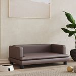 Petshop - Accesorii petshop - Culcusuri si custi - Culcusuri si saltele - Pat de caini, maro, 80x45x30 cm, piele ecologica - Infinity.ro