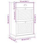 Casa si Gradina - Mobilier - Organizare si depozitare - Organizator incaltaminte - Dulap de pantofi VIGO, 60x35x96 cm, lemn masiv de pin - Infinity.ro