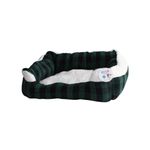 Petshop - Accesorii petshop - Culcusuri si custi - Culcusuri si saltele - Culcus catei cu paturica si jucarie verde-negru 50x40cm - Infinity.ro