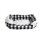 Petshop - Accesorii petshop - Culcusuri si custi - Culcusuri si saltele - Culcus catei cu paturica si jucarie alb-negru 50x40cm - Infinity.ro