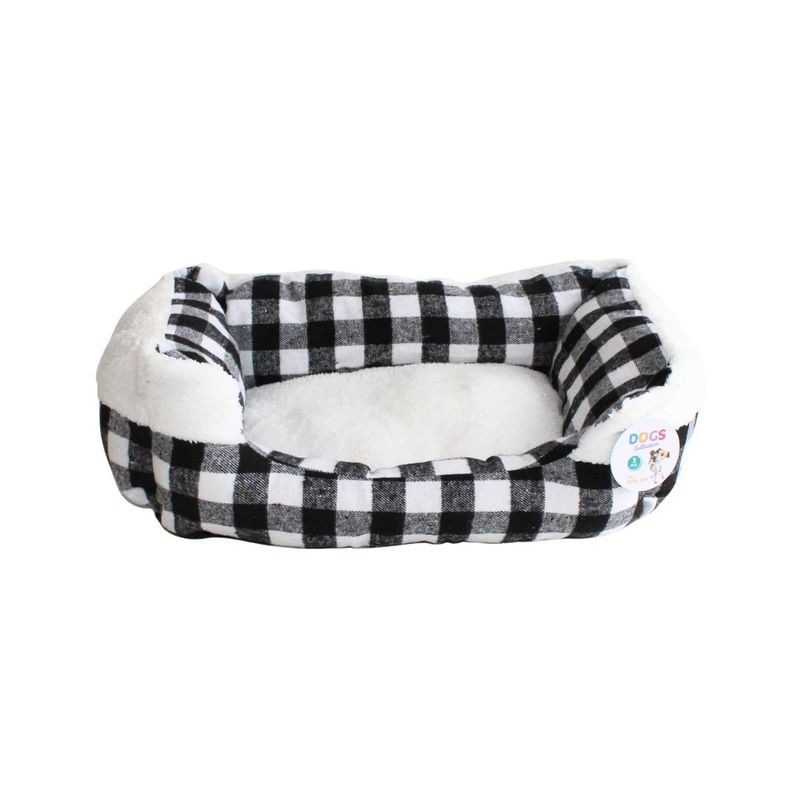Petshop - Accesorii petshop - Culcusuri si custi - Culcusuri si saltele - Culcus catei cu paturica si jucarie alb-negru 50x40cm - Infinity.ro