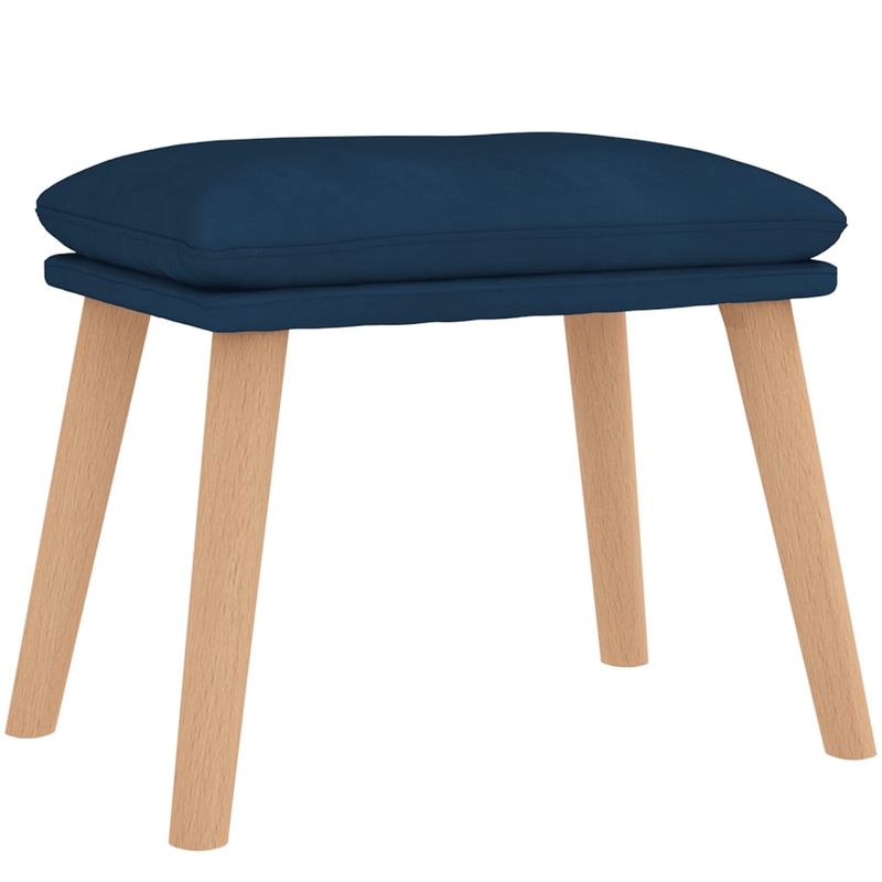 Casa si Gradina - Mobilier - Scaune si fotolii - Fotolii - Fotoliu de relaxare cu taburet, albastru, catifea - Infinity.ro
