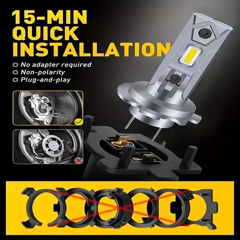 Auto si Moto - Piese auto si accesorii - Caroserie - Faruri, stopuri si proiectoare - Set de 2 becuri led XENTECH LIGHT CSP H7 plug and play 1:1 - Infinity.ro