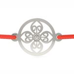 Fashion, accesorii si bijuterii - Femei - Bijuterii femei - Bratari femei - Bratara din argint cu snur model 64 - Infinity.ro