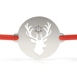 Fashion, accesorii si bijuterii - Femei - Bijuterii femei - Bratari femei - Bratara din argint cu snur model Marele ren - Infinity.ro