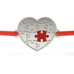 Fashion, accesorii si bijuterii - Femei - Bijuterii femei - Bratari femei - Bratara din argint cu snur model Puzzle frame - Infinity.ro