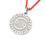 Fashion, accesorii si bijuterii - Femei - Bijuterii femei - Bratari femei - Pandantiv din argint cu snur model Cancer - Infinity.ro