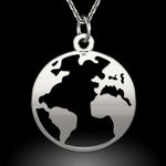 Fashion, accesorii si bijuterii - Femei - Bijuterii femei - Bratari femei - Colier din argint model Earth - Infinity.ro