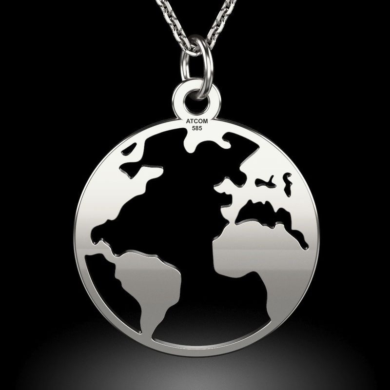 Fashion, accesorii si bijuterii - Femei - Bijuterii femei - Bratari femei - Colier din argint model Earth - Infinity.ro