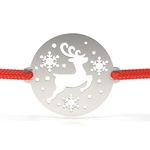 Fashion, accesorii si bijuterii - Femei - Bijuterii femei - Bratari femei - Bratara din argint cu snur model Renul zburator - Infinity.ro