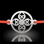 Fashion, accesorii si bijuterii - Femei - Bijuterii femei - Bratari femei - Bratara din argint cu snur model 64 - Infinity.ro