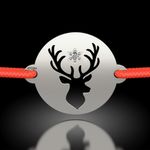 Fashion, accesorii si bijuterii - Femei - Bijuterii femei - Bratari femei - Bratara din argint cu snur model Marele ren - Infinity.ro