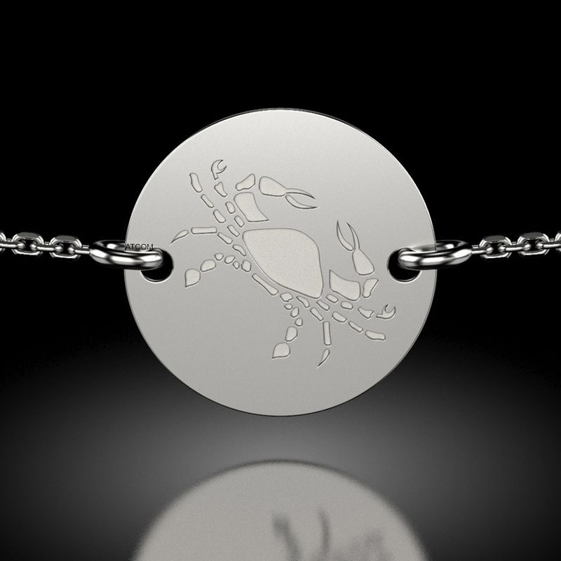 Fashion, accesorii si bijuterii - Femei - Bijuterii femei - Bratari femei - Bratara cu lantisor din argint model Rac - Infinity.ro