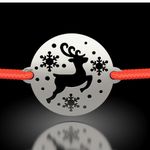 Fashion, accesorii si bijuterii - Femei - Bijuterii femei - Bratari femei - Bratara din argint cu snur model Renul zburator - Infinity.ro