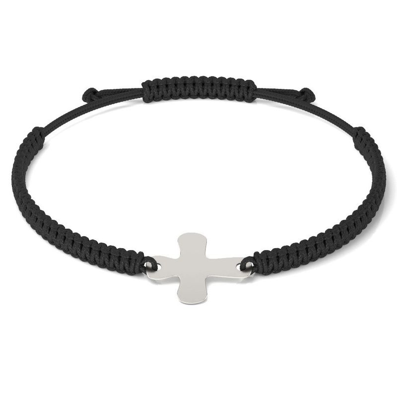 Fashion, accesorii si bijuterii - Femei - Bijuterii femei - Bratari femei - Bratara din argint cu snur model Ortodox 03 - Infinity.ro