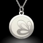 Fashion, accesorii si bijuterii - Femei - Bijuterii femei - Coliere femei - Lantisor cu pandantiv din argint model Floare de lotus gravata - Infinity.ro