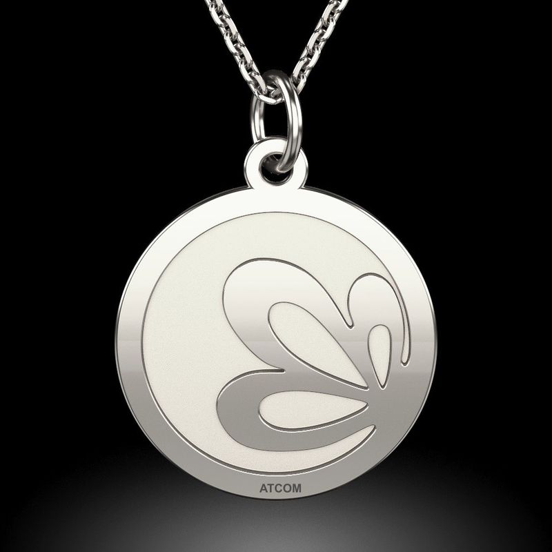 Fashion, accesorii si bijuterii - Femei - Bijuterii femei - Coliere femei - Lantisor cu pandantiv din argint model Floare de lotus gravata - Infinity.ro