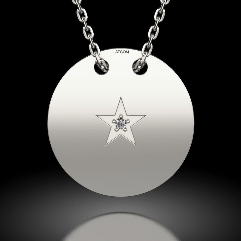 Fashion, accesorii si bijuterii - Femei - Bijuterii femei - Bratari femei - Lantisor cu pandantiv din argint model Steaua nordului - Infinity.ro