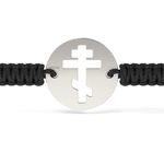 Fashion, accesorii si bijuterii - Femei - Bijuterii femei - Bratari femei - Bratara din argint cu snur model Ortodox 17 - Infinity.ro