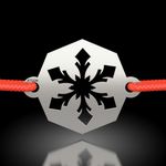 Fashion, accesorii si bijuterii - Femei - Bijuterii femei - Bratari femei - Bratara din argint cu snur model Fulg de gheata - Infinity.ro