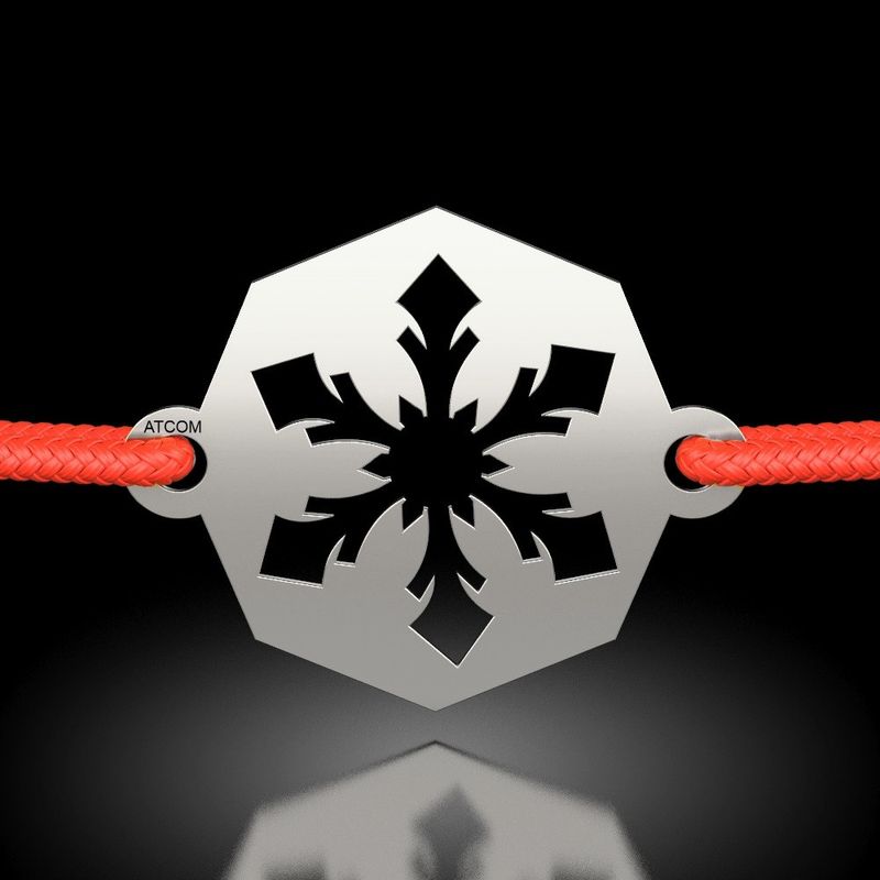 Fashion, accesorii si bijuterii - Femei - Bijuterii femei - Bratari femei - Bratara din argint cu snur model Fulg de gheata - Infinity.ro