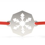 Fashion, accesorii si bijuterii - Femei - Bijuterii femei - Bratari femei - Bratara din argint cu snur model Fulg de gheata - Infinity.ro