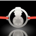 Fashion, accesorii si bijuterii - Femei - Bijuterii femei - Bratari femei - Bratara din argint cu snur model Om de zapada Palarioara - Infinity.ro