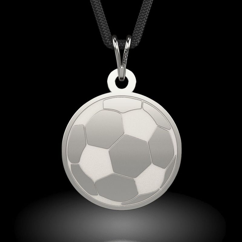 Fashion, accesorii si bijuterii - Femei - Bijuterii femei - Bratari femei - Pandantiv din argint cu snur negru model Minge de Fotbal - Infinity.ro