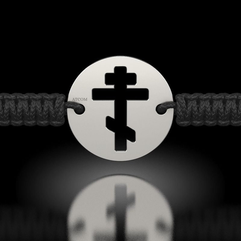 Fashion, accesorii si bijuterii - Femei - Bijuterii femei - Bratari femei - Bratara din argint cu snur model Ortodox 17 - Infinity.ro