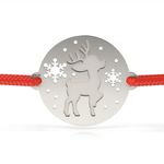 Fashion, accesorii si bijuterii - Femei - Bijuterii femei - Bratari femei - Bratara din argint cu snur model Micul ren - Infinity.ro