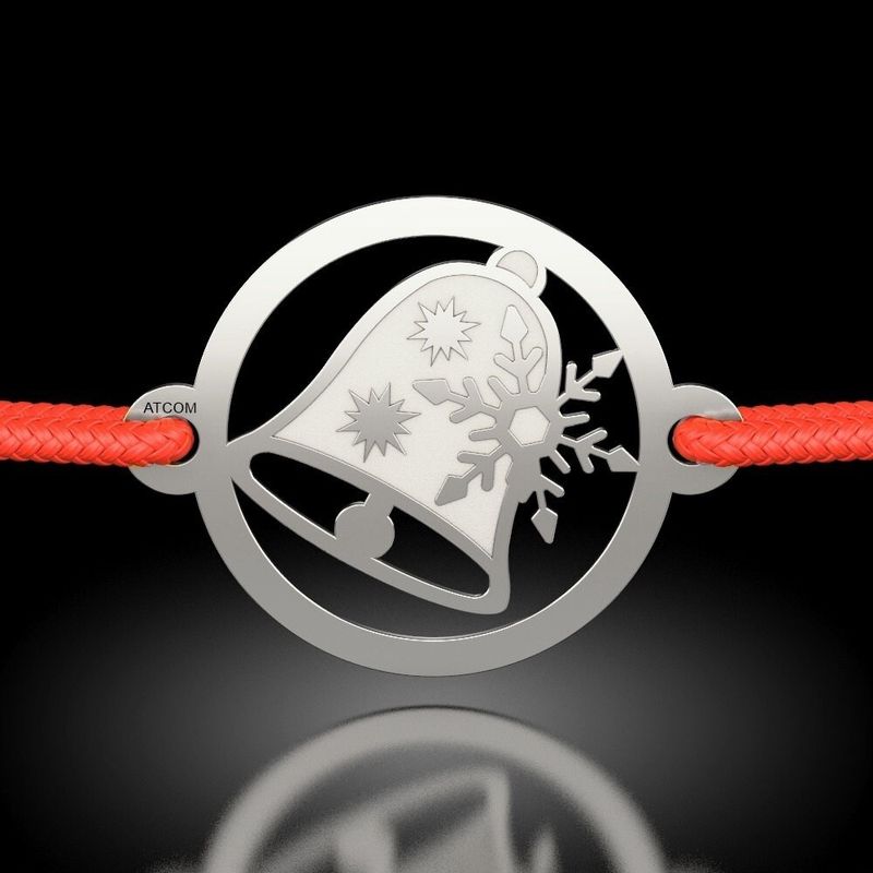 Fashion, accesorii si bijuterii - Femei - Bijuterii femei - Bratari femei - Bratara din argint cu snur model Clinchet de clopotel - Infinity.ro