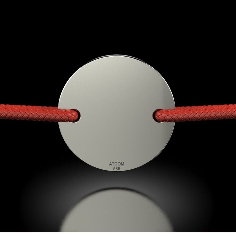 Fashion, accesorii si bijuterii - Femei - Bijuterii femei - Bratari femei - Bratara din argint cu snur rosu model Banut simplu - Infinity.ro