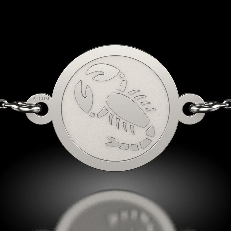 Fashion, accesorii si bijuterii - Femei - Bijuterii femei - Bratari femei - Bratara cu lantisor din argint model Talisman Scorpion - Infinity.ro