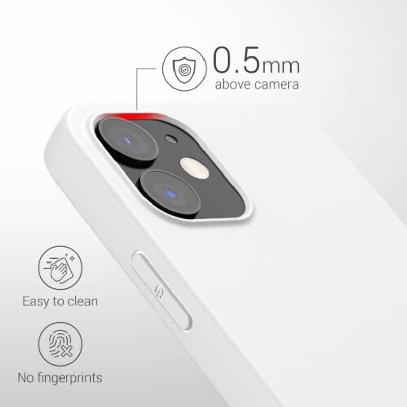 Laptop, Telefoane si Tablete - Telefoane mobile si accesorii - Accesorii Telefoane - Huse telefoane - Husa pentru Apple iPhone 12/iPhone 12 Pro, Silicon, Alb, 53938.48 - Infinity.ro