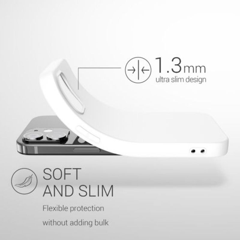 Laptop, Telefoane si Tablete - Telefoane mobile si accesorii - Accesorii Telefoane - Huse telefoane - Husa pentru Apple iPhone 12/iPhone 12 Pro, Silicon, Alb, 53938.48 - Infinity.ro