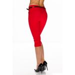 Fashion, accesorii si bijuterii - Femei - Imbracaminte femei - Pantaloni femei - Pantaloni trei-sferturi conici, rosu, marimea M - Infinity.ro